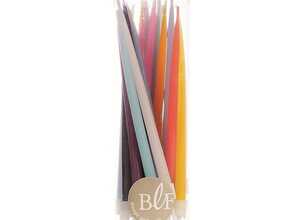 Lot de 20 bougies d'anniversaire 12 cm - Multicolore