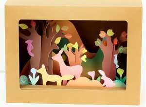 Boite origami paysage automne à créer
