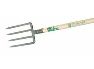 Fourche à bêcher 4 dents 27 cm manche béquille - Gamm vert