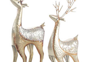 Statuette renne de  Noël (Lot de 2)