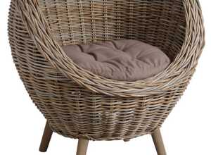 Fauteuil oeuf en poelet gris