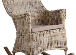 Rocking chair en poelet gris Kresek