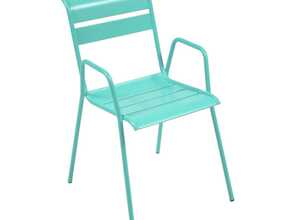 Chaise empilable Fermob Monceau acier bleu lagune