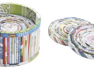 Dessous de verre en papier recyclé (Lot de 6) Dessous de verre en papier recyclé (Lot de 6)