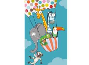 Tableau enfant 38x78 cm tour en ballon s