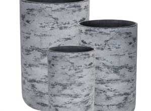 Pot rond hauts gris gamme Edelweiss Ø 37 cm