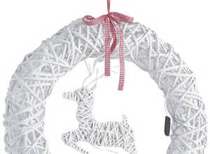 Couronne de porte cerf avec LEDs 55cm Couronne de porte cerf avec LEDs 55cm