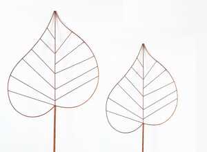 Set de 2 feuilles sur tige