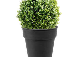 Pot horticole en acier peint anthracite Ø 32 x H 28 cm Pot horticole en acier peint anthracite Ø 32 x H 28 cm