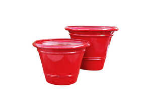 Pot rouge gamme le toscane Ø 37 cm
