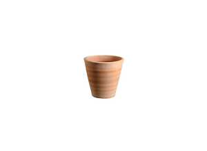 Pot Cuvier contemporain  en terre claire H 32 x Ø 31 cm