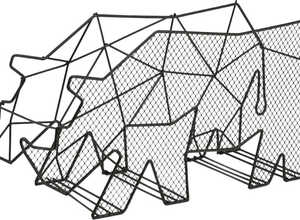 Porte magazine design en métal Rhinocéros
