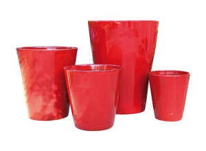 Pot Sydney coquelicot H 44 x Ø 37 cm