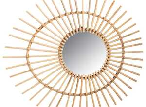 Miroir en rotin Oeuf