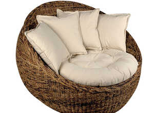 Fauteuil rond en bananier
