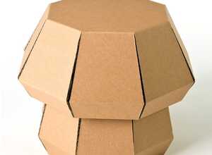 Tabouret enfant en carton à colorier