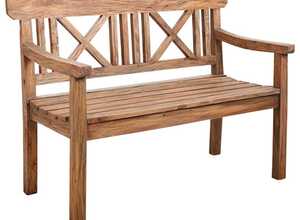 Banc en bois naturel antique