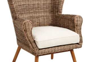 Fauteuil en teck et poelet Banjaran
