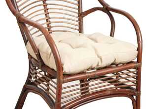 Fauteuil en rotin marron Louis