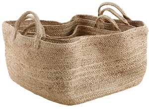 Corbeilles de rangement en jute naturelle (Lot de 3) Corbeilles de rangement en jute naturelle (Lot de 3)