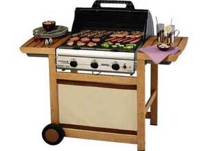 Barbecue gaz Adélaïde 3 Woody L - 14 kw