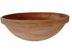Coupe avec bord en terre cuite naturelle H 18 x Ø 50 cm Coupe avec bord en terre cuite naturelle H 18 x Ø 50 cm