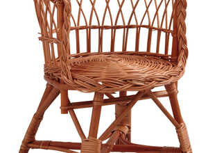 Fauteuil pour enfant en osier buff