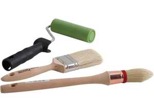 Kit peinture rouleau + queue de morue + brosse à réchampir