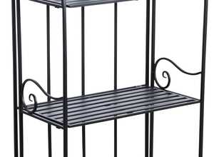 Etagère pliante en métal 3 tablettes