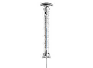 Thermomètre de jardin solaire de jardin à éclairage