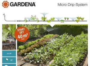 Kit d'arrosage goutte-à-goutte GARDENA pour massifs et potagers