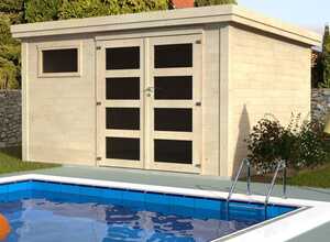 Abri de Jardin Bois Toit Plat 11,92 m² Paolo Ep. 28 mm Abri de Jardin Bois Toit Plat 11,92 m² Paolo Ep. 28 mm