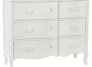 Commode 6 tiroirs en bois MDF Harpe