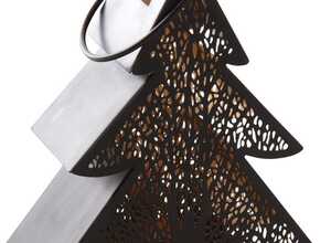 Photophore sapin noir et or Photophore sapin noir et or
