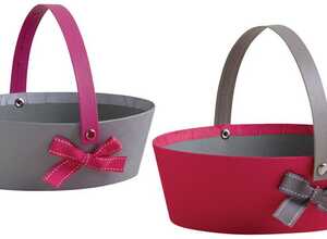 Panier en carton avec noeud (Lot de 2)