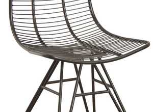 Chaise en métal noir antique Unitaire Chaise en métal noir antique Unitaire