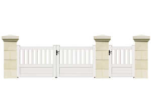 Portail battant Bastia PVC - 3 m