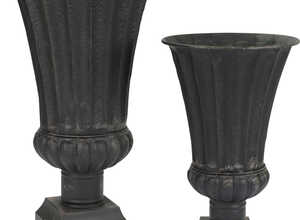 Vases Medicis noir (Lot de 2)