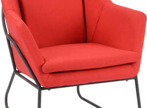 Fauteuil filaire rouge