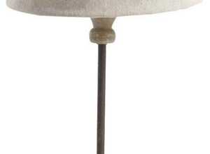 Lampe de chevet en bois et coton écru