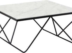 Table basse métal et marbre