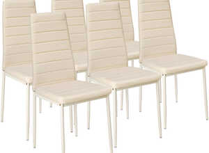 6 Chaises de salle à manger ou de cuisine design, Chaise de Salon, Meuble de salon, Mobilier de Salon Beige - TECTAKE 6 Chaises de salle à manger ou de cuisine design, Chaise de Salon, Meuble de salon, Mobilier de Salon Beige - TECTAKE