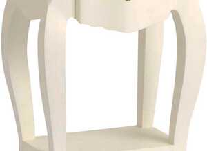 Table de chevet blanche Celestine en bois MDF