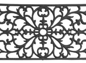 Paillasson rectangulaire en fonte noir 34 x 57 cm