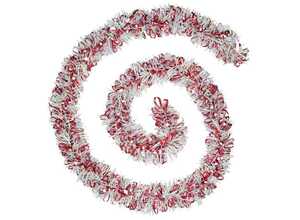 Guirlande décorative motif Bouclettes 2 m - Rouge et Blanc