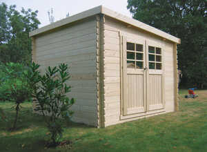Abri jardin Brest - 9.28 m² - 3.08 x 3.01 m - 28 mm. Abri jardin Brest - 9.28 m² - 3.08 x 3.01 m - 28 mm.
