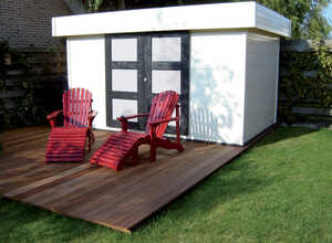 Abri jardin bois Malmö - 14.71 m² - 4.32 x 3.40 x 2.25 m - 28 mm
