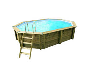 Piscine bois Océa 5,50 x 3,55 x 1,20 m - Liner bleu Piscine bois Océa 5,50 x 3,55 x 1,20 m - Liner bleu