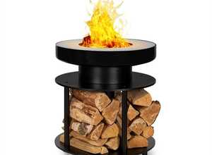 Braséro De Jardin & Grill Barbecue Wood Stock