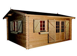 Abri jardin bois Elista - 19,82 m² - 5.00 x 4.00 - 34 mm Abri jardin bois Elista - 19,82 m² - 5.00 x 4.00 - 34 mm